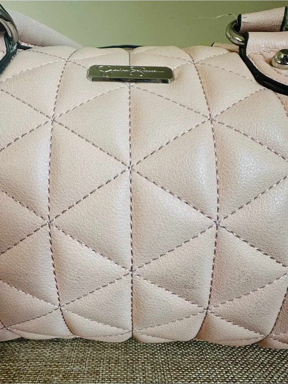 Jessica Simpson Quilted Soft Pink Women's Shoulder Bag